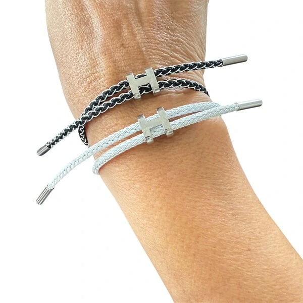 Pulseira Shamballa Aço com H