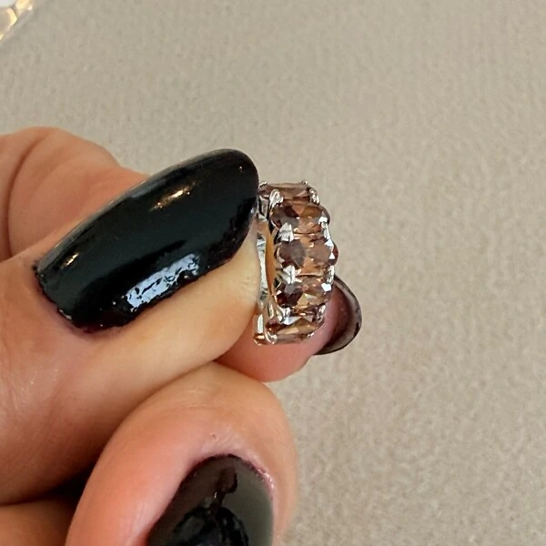 Piercing Fake Zircônias Baguetadas em Prata 925