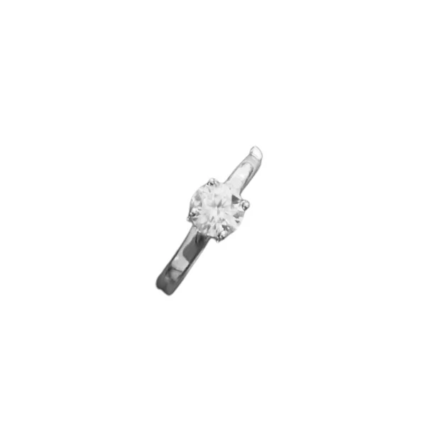 Piercing Fake Moissanite 4MM 0,3CT na Prata 925
