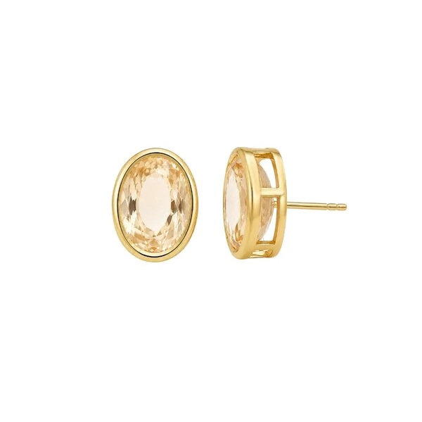 Brinco Oval Garra Inglesa em Dourado