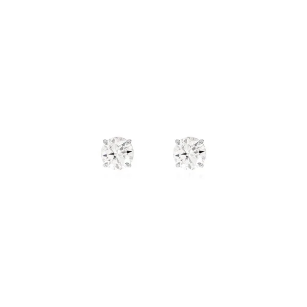 Brinco 3MM 0,20CT Solitário Moissanite em Prata 925