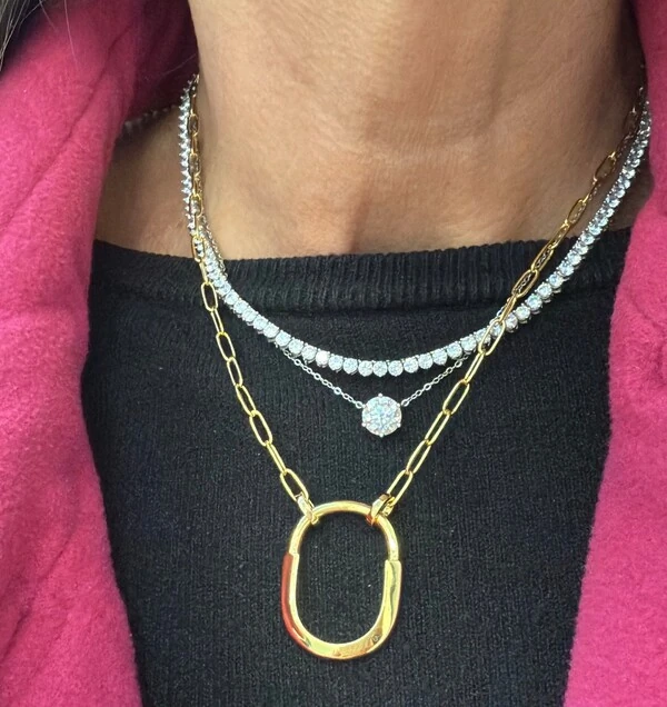 Colar Solitário Moissanite 8,0mm 2,0ct em Prata 925