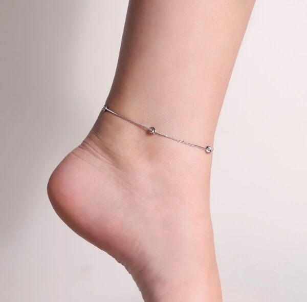 Tornozeleira Nos em Ródio