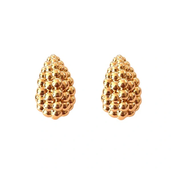 Brinco Gota Bolinhas em Dourado