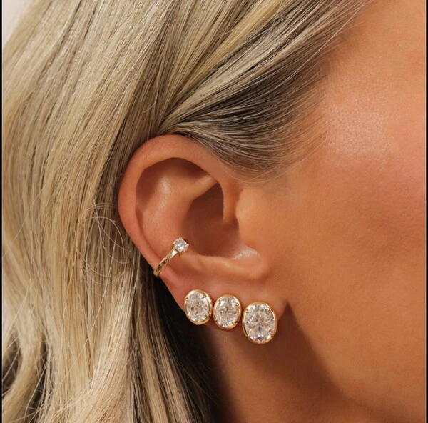 Piercing Fake Moissanite 4MM 0,3CT na Prata 925