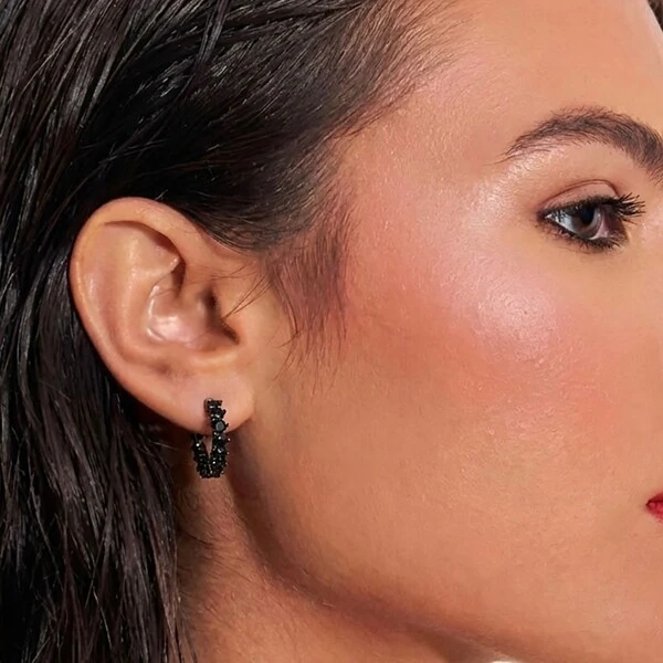 Brinco Argolinha Riviera em Ródio