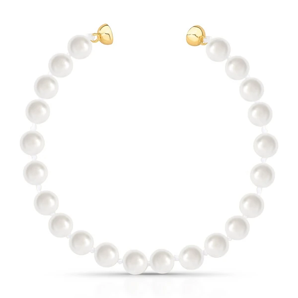 Pulseira Perolinhas Shell com Fecho Imã em Dourado