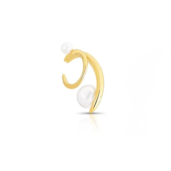 Piercing Fake 2 Pérolas em Dourado