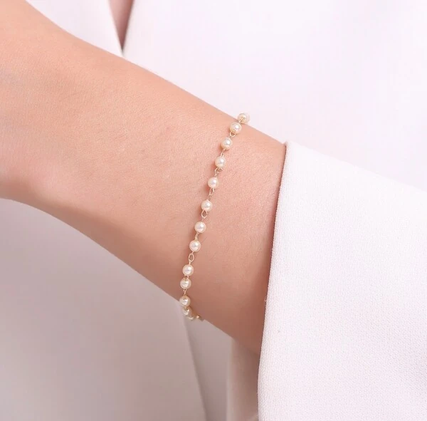 Pulseira Perolinhas em Dourado