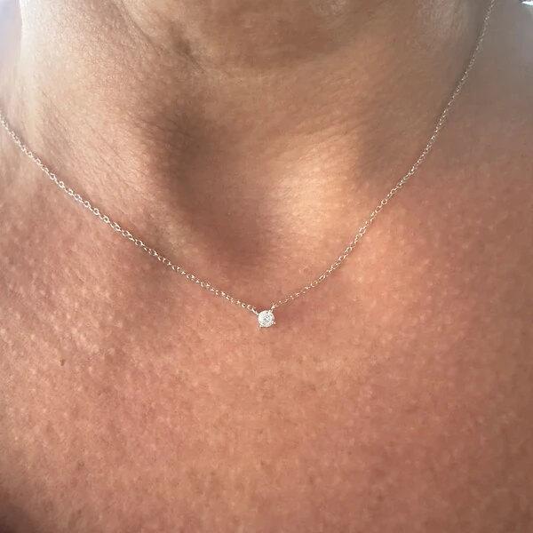 Colar Ponto de Luz Zircônia 0,3 MM em Prata 925