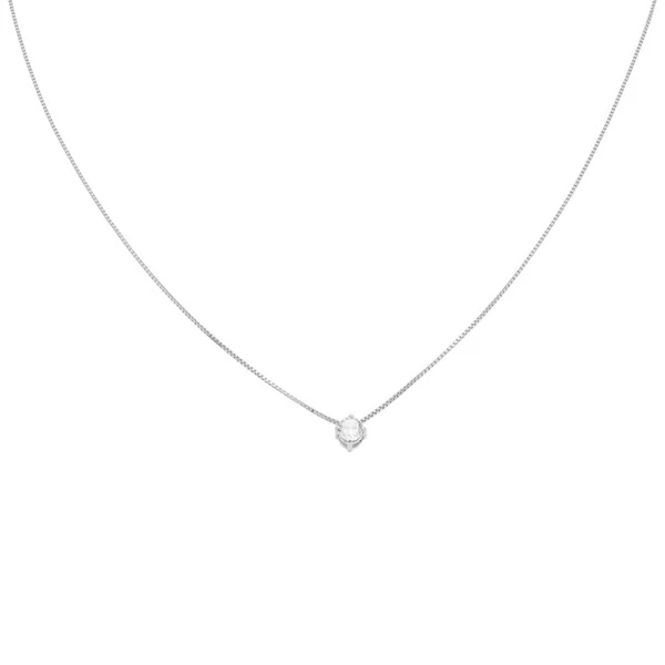 Colar Ponto de Luz Zircônia 0,3 MM em Prata 925