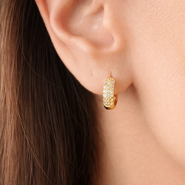 Brinco de Argola com Zircônias