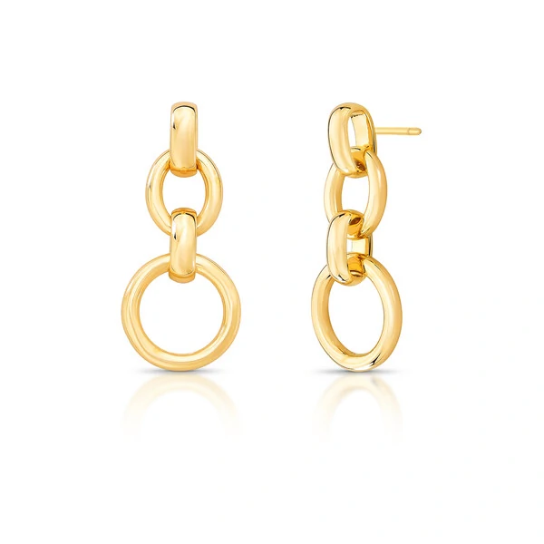 Brinco Elos Pendurados em Dourado