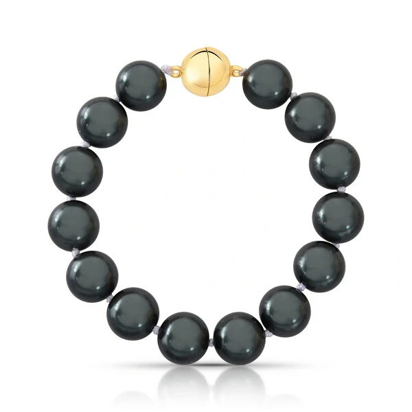 Pulseira Pérola Shell Cinza