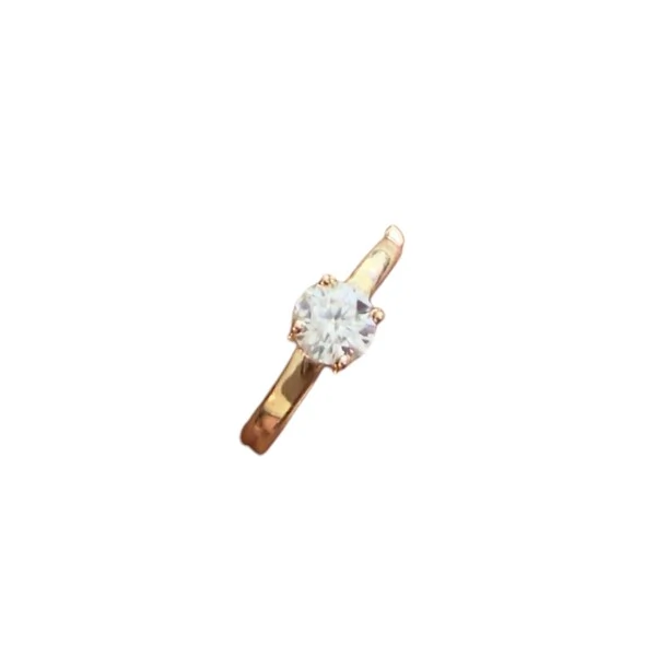 Piercing Fake Moissanite 4MM 0,3CT na Prata 925