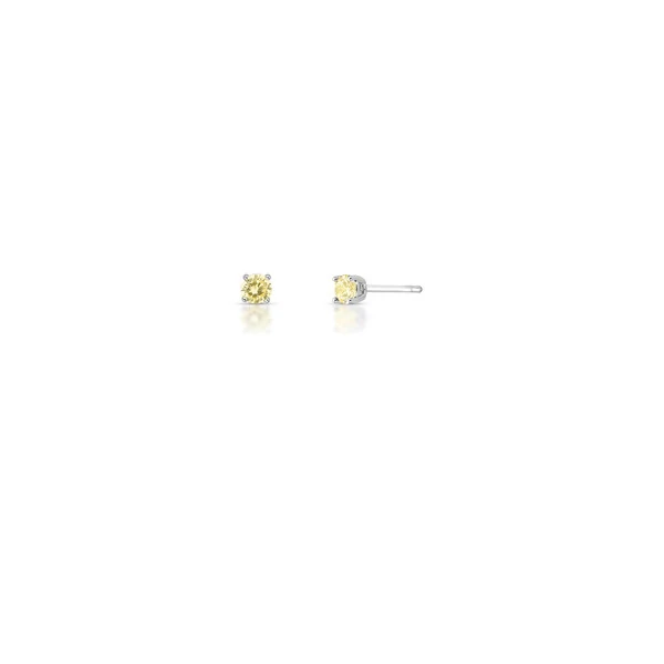 Brinco Citrino 3MM em Prata 925