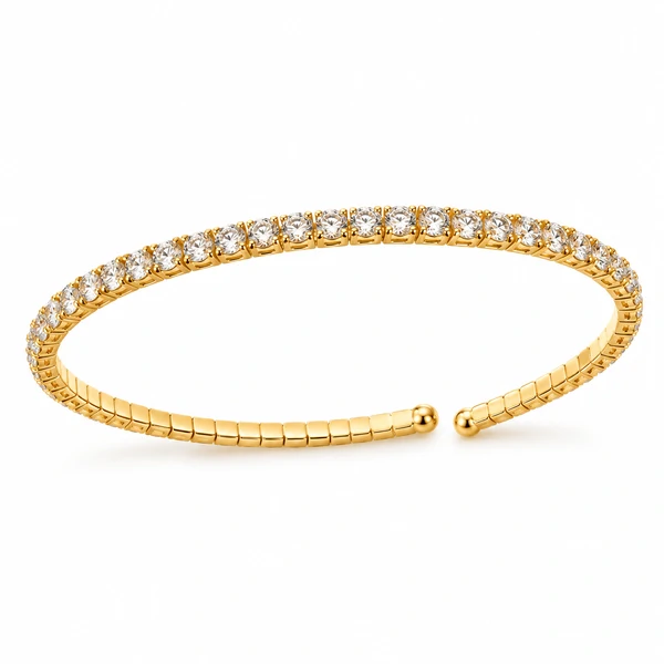 Bracelete Riviera em Dourado