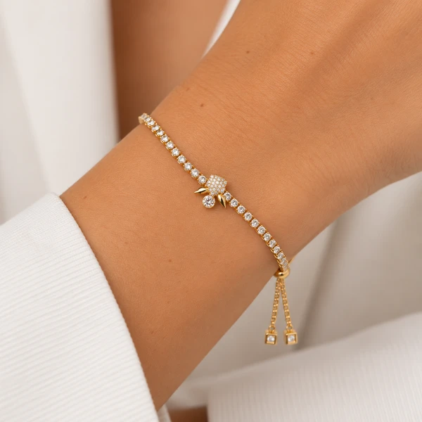 Pulseira Shamballa riviera com Medalhas em Dourado