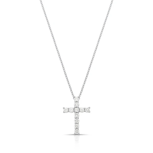 Colar Cruz Moissanite em Prata 925 com Certificação GRA