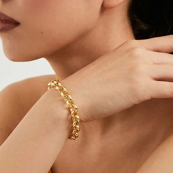 Pulseira Elos Portugueses em Dourado