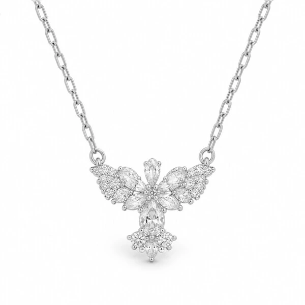 Colar Espírito Santo com Zircônias Corrente Cartier