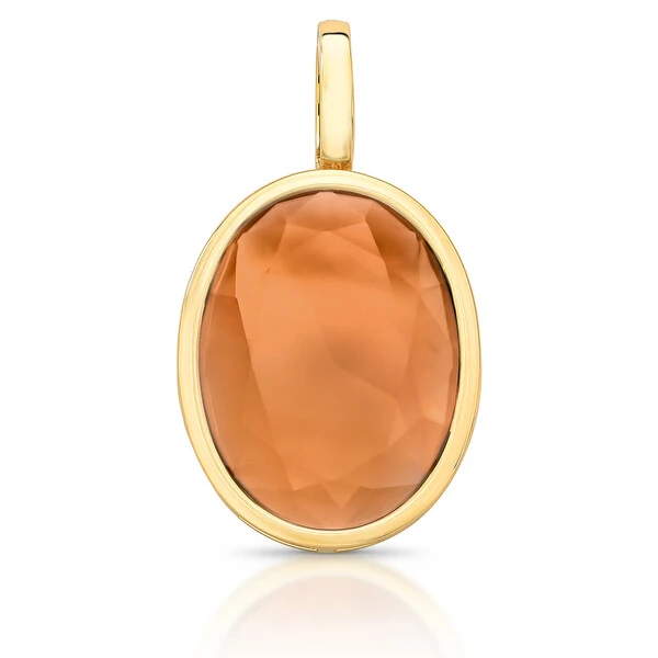 Pingente Oval Grande em Dourado