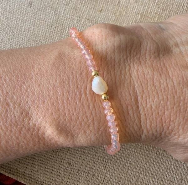 Pulseira Cristal Colors com Pérola Natural