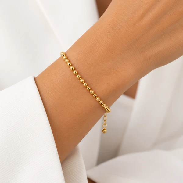 Pulseira Bolinhas Delicadas em Dourado