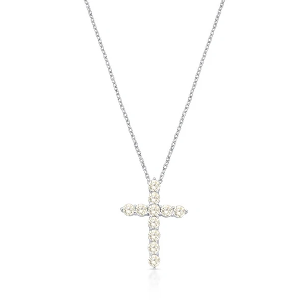 Colar Cruz de Citrino em Prata 925