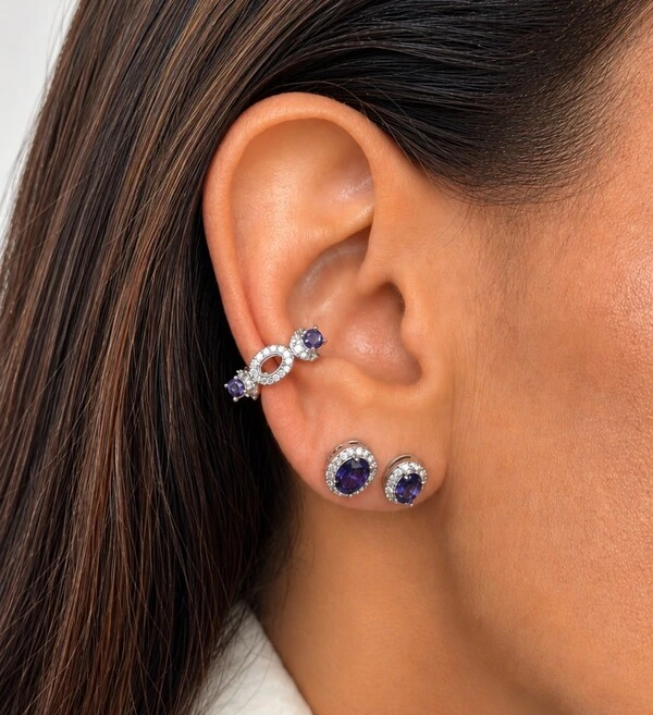 Trio Brincos e Piercing
