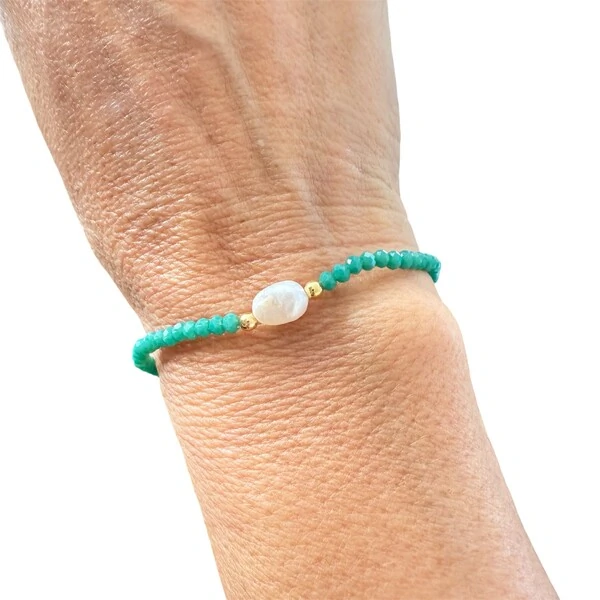 Pulseira Cristal Colors com Pérola Natural
