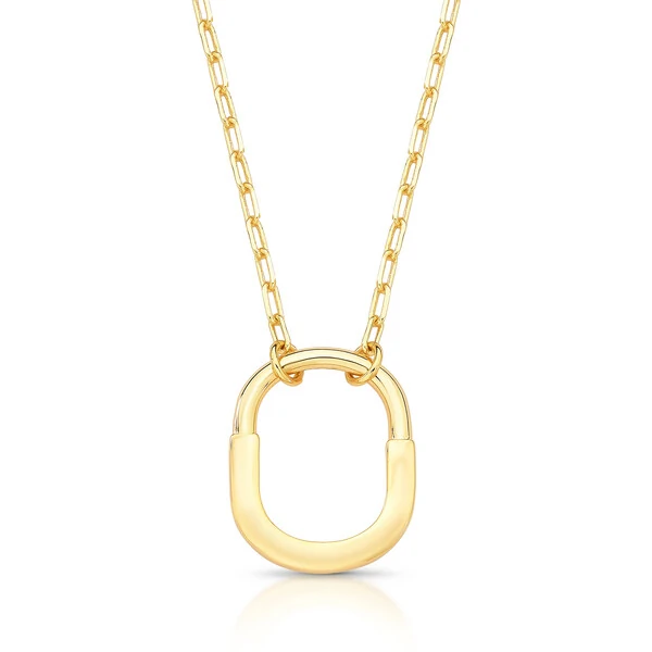 Colar Locker Liso em Dourado