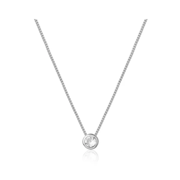 Colar Ponto de Luz em Ródio