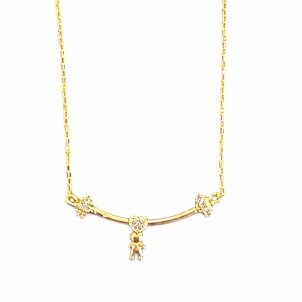 Colar Canga com Filho em Dourado