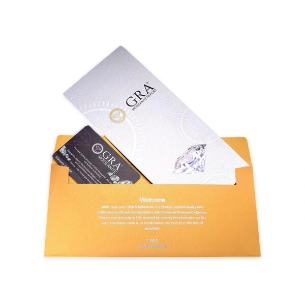 Brinco Moissanite Retangular 4,18 CT Garra Inglesa em Prata 925 com Banho de Ouro