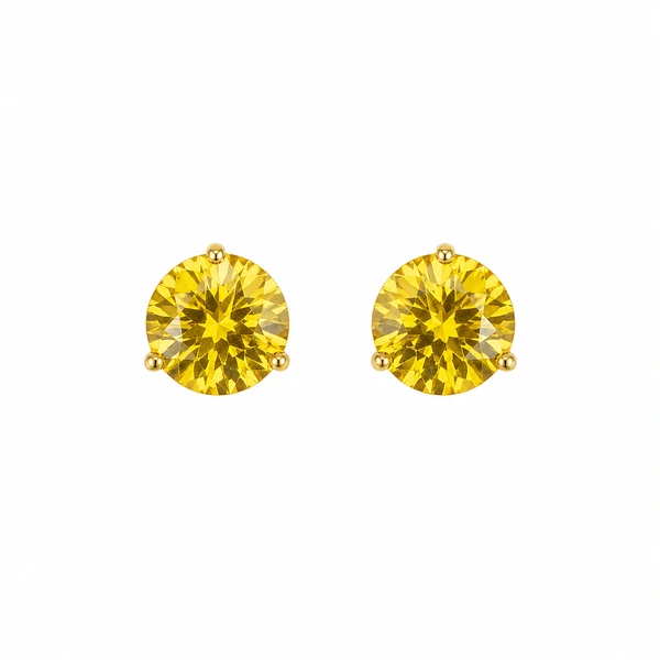 Brinco Ponto de Luz 10MM Colors em Dourado