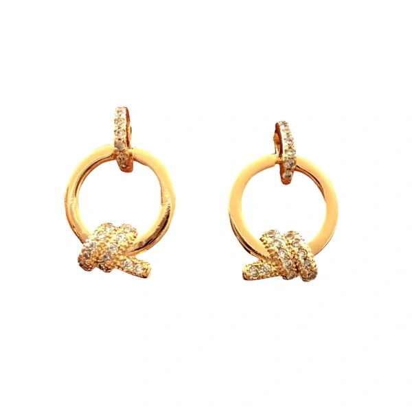 Brinco No com Zircônias em Dourado