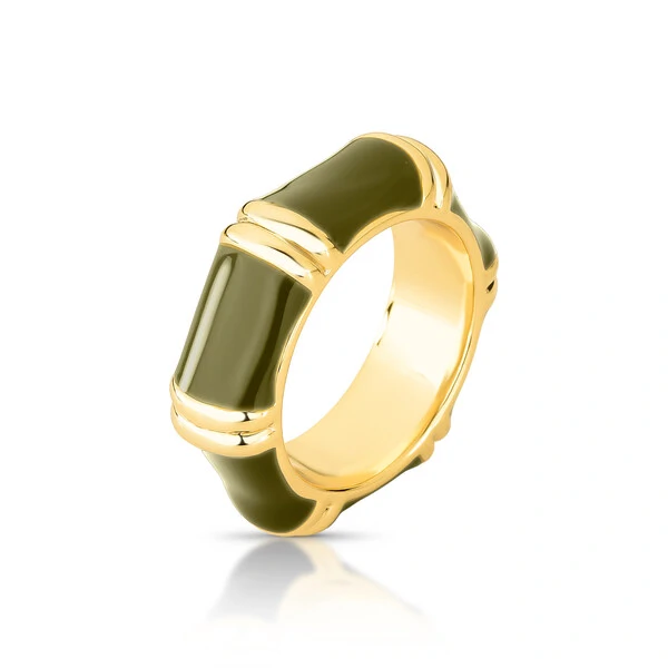 Aliança Bambu em Dourado