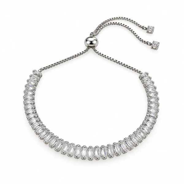 Pulseira Shamballa Riviera em Rodio