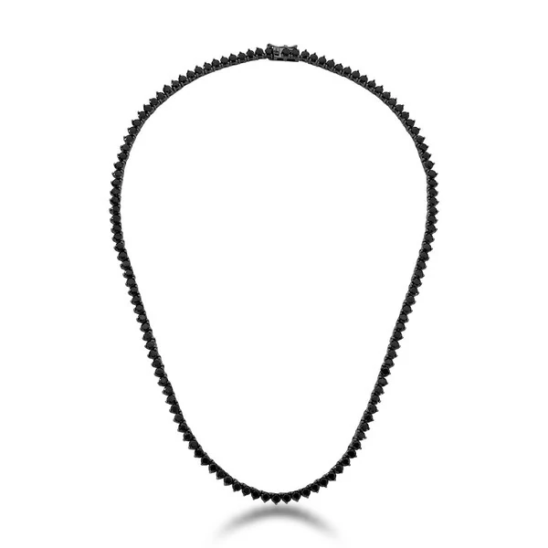 Colar Riviera 3 Pontas Ródio Negro