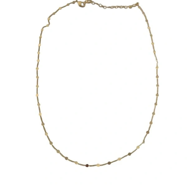 Colar Chapinha Oval Lisa em Dourado