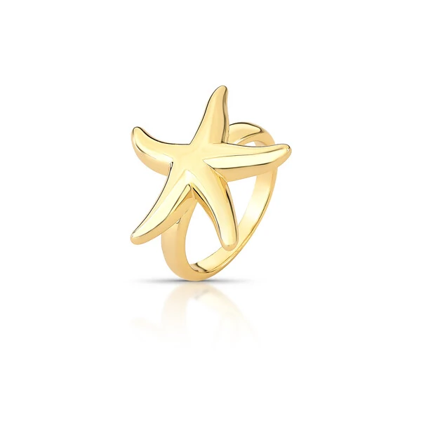 Anel Estrela em Dourado