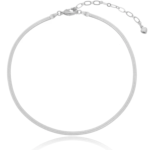 Colar Fita Fina em Ródio