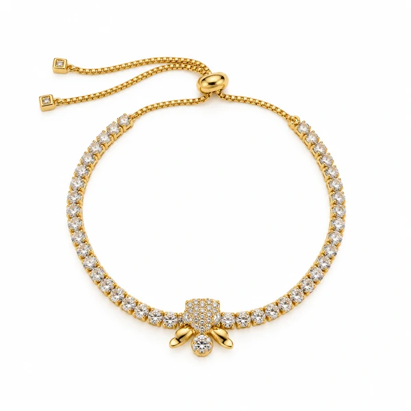 Pulseira Shamballa riviera com Medalhas em Dourado