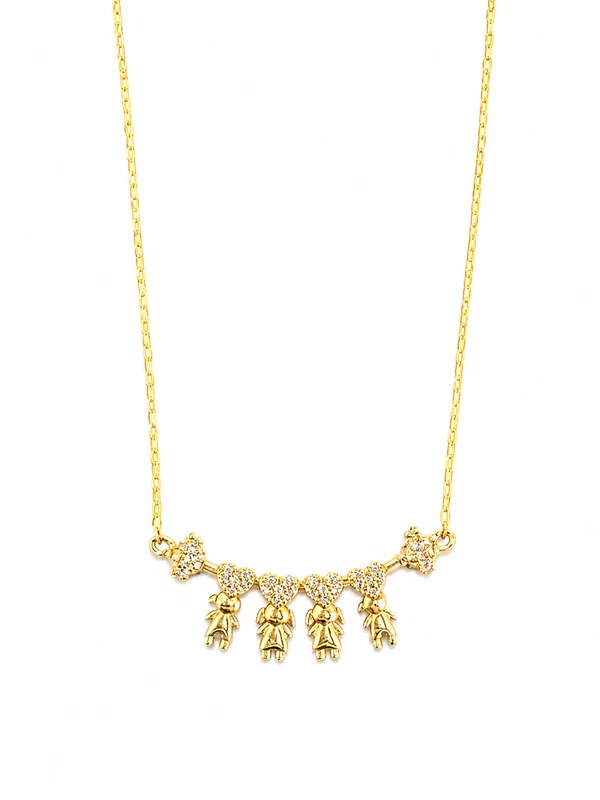 Colar Canga com Filho em Dourado