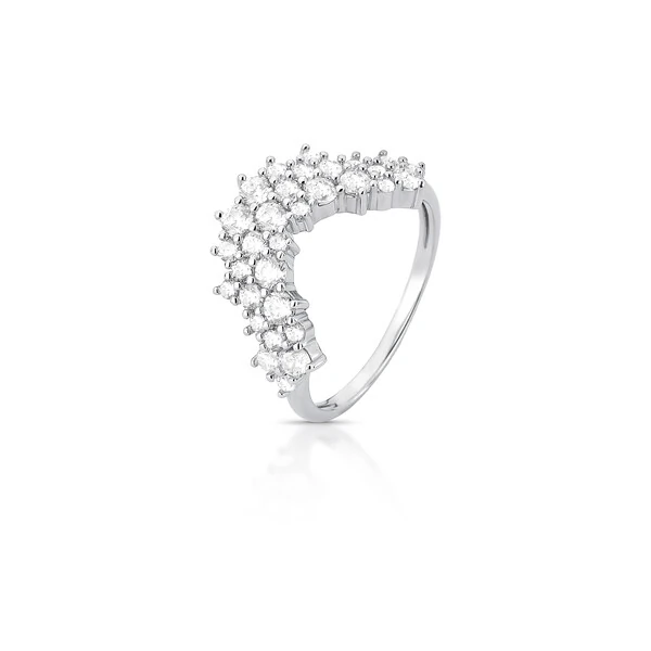 Anel Todo Cravejado com Zircônias em Prata 925