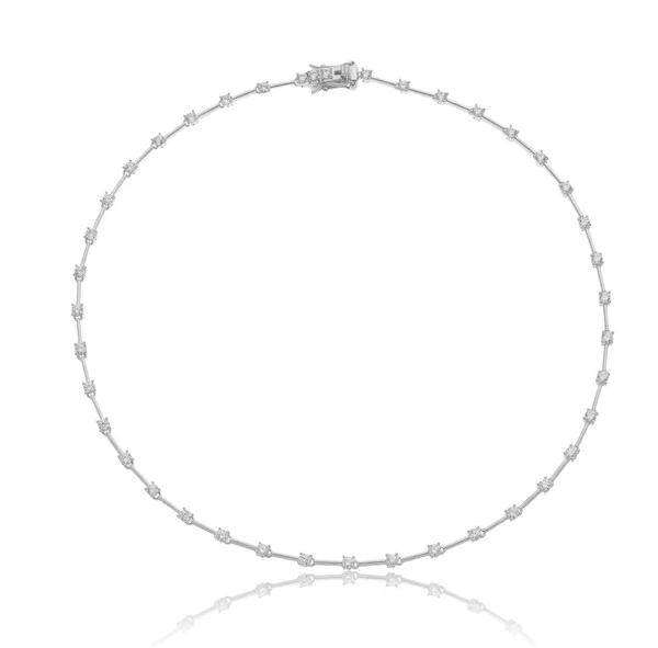 Colar Riviera Fio Faca Citrino em Ródio