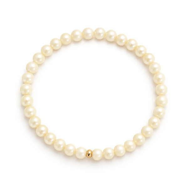Pulseira Pérola de Água Doce no Silicone