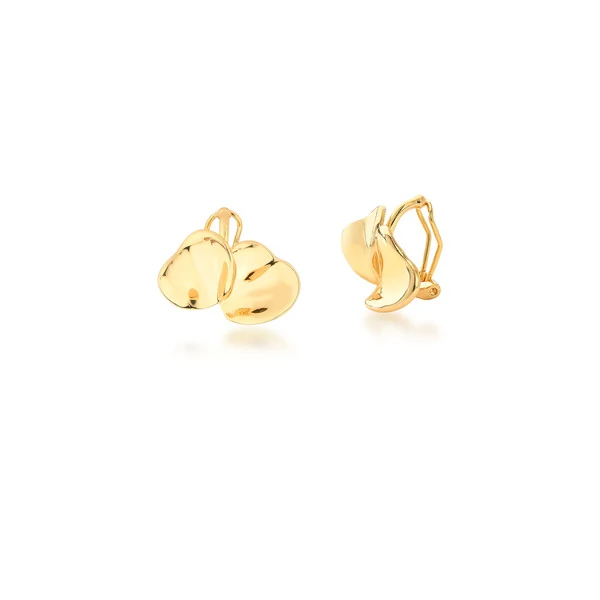 Piercing Fake 2 Corações Lisos em Dourado