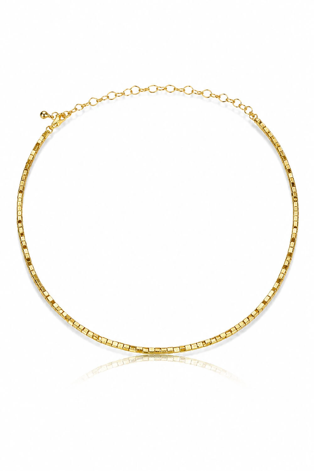 Foto Colar Choker Canutilho Metal Ouro 18k
